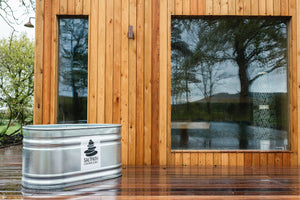 Ice bath outside studio